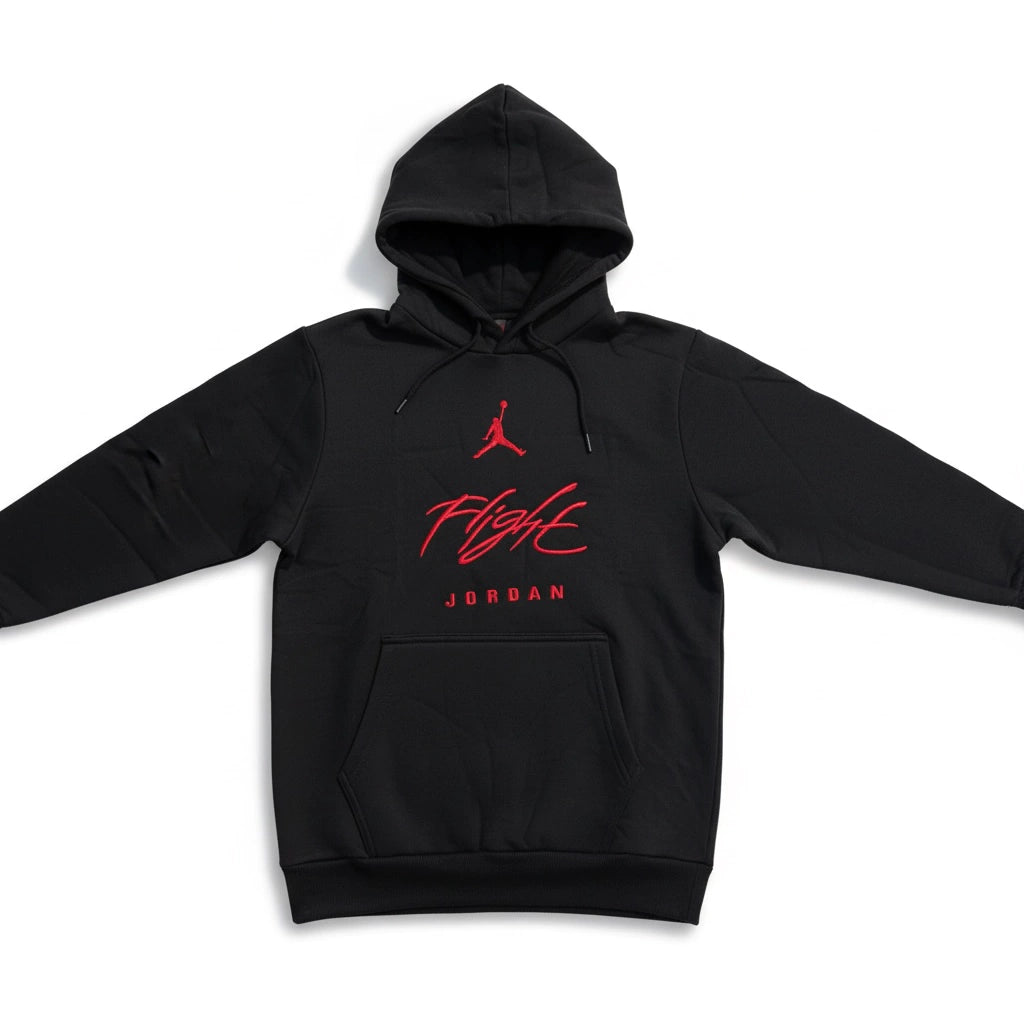 BUZO JORDAN FLIGHT NEGRO CON ROJO